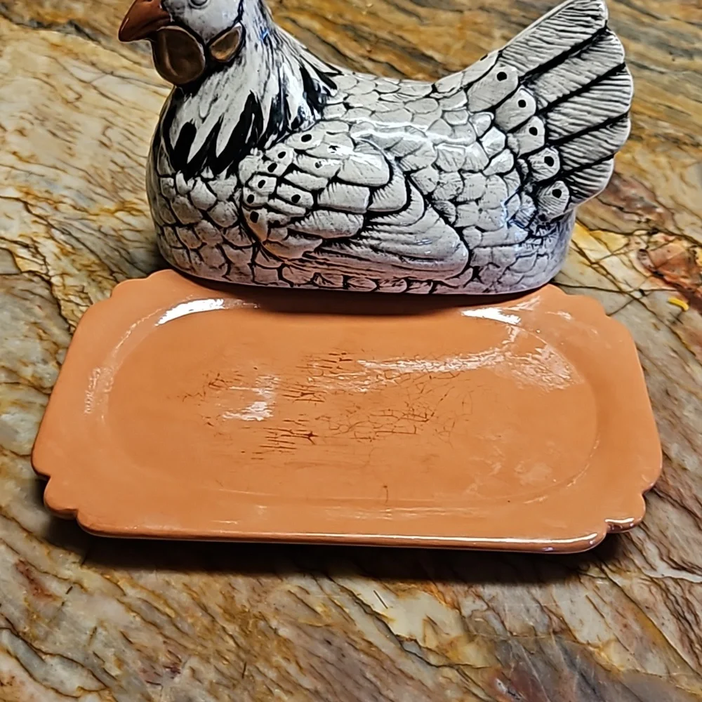 Vintage Hen Butter Dish